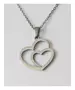 "Chic & Simple -Hearts No.1"Silver Color Necklace