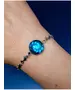 "Blue Spiral" Chain Bracelet