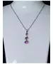 Silver Pendant "Double Wave - Purple" (S925)