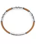 Zancan natural leather bracelet with silver elements