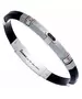 Bracelet mens rubber silver Zancan EXB 308R-N