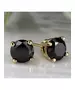 18K 0.58CTW NATURAL BLACK DIAMONDS STAT EARRINGS