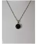 Silver Pendant "Black Circle" (S925)