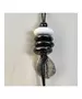 Long Handmade Ceramic Necklace "Black & White"