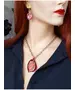 Handmade Necklace & Earrings "Fantastic Red"