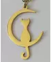 "Chic & Simple -Moon cat" Gold Color Necklace