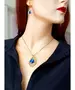 Blue Pendant - Earrings