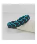 Leather Handmade Men's Bracelet "Light blue-Black -1"