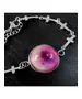 "Light Purple Sphere" Resin Art Chain Bracelet