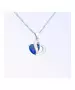 Silver Pendant "Blue Hearts" (S925)