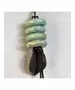 Long Handmade Ceramic Necklace "Light green"