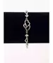 Silver Bracelet "Two Hearts- White" (S925)