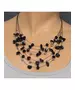 Multi-layers Necklace - Black Crystals