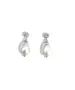 Pearl earrings with zircons - Silver 925