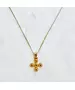 Byzantine Cross Necklace - Silver 925 Gold Plated