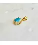 Diana Necklace with Turquoise Zircon - Silver 925 Gold Plated