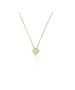 Necklace with 1 white flower - Stainless Steel Gold Plated