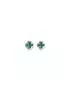 Flower Earrings with Malachite - Silver 925