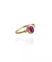 9ct Gold Vintage Ring with pink zircon