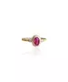 9ct Gold Vintage Ring with pink zircon