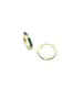 Enamel Earrings Green - Silver 925 Gold Plated