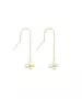 Earrings Butterfly Thread - Silver 925 Gold Plated