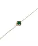 9ct Gold Bracelet with 1 flower Malachite