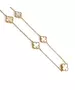 9ct Gold Necklace with 5 flowers Mother-of-pearl