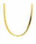 Necklace: Flat Snake 50cm, 4 mm - Stainless Steel Gold Plated