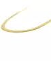 Necklace: Flat Snake 50cm, 4 mm - Stainless Steel Gold Plated