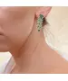 Long Evening Earrings with Green Zircons