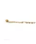 Anklet with White stones - Stainless Steel Gold