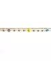 Anklet with Multicolored stones - Stainless Steel Gold