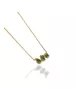 Necklace with Green Zircons - Silver 925 Gold Plated