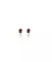 Studs Diana Oval Red - Silver 925 and Gold Plated