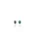 Studs Diana Oval Green - Silver 925 and Gold Plated