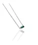 Necklace Baguette Green- Silver 925 & Gold Plated