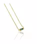 Necklace Baguette Green- Silver 925 & Gold Plated