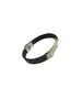 Men's Bracelet Leather - Stainless Steel