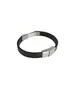 Men's Bracelet Leather - Stainless Steel