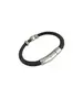 Men's Bracelet Leather - Stainless Steel