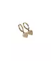 9ct Gold Hoops - hearts with zircons