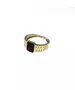 9ct Yellow Gold Chain Ring with Onyx