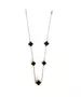 9ct Gold Necklace with 5 flowers Onyx