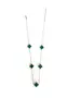 9ct Gold Necklace with 5 flowers Malachite