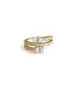 Ring with Zircons -  Silver 925 Silver Gold Plated