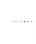 Anklet, Multicolor Round - Stainless Steel Gold