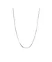 Necklace: Round Thin Snake, 40 cm to 60 cm - Stainless Steel Silver - 60 cm