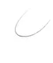 Necklace: Round Thin Snake, 40 cm to 60 cm - Stainless Steel Silver - 40 cm