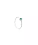 Tiny Green Drop Ring - Silver 925